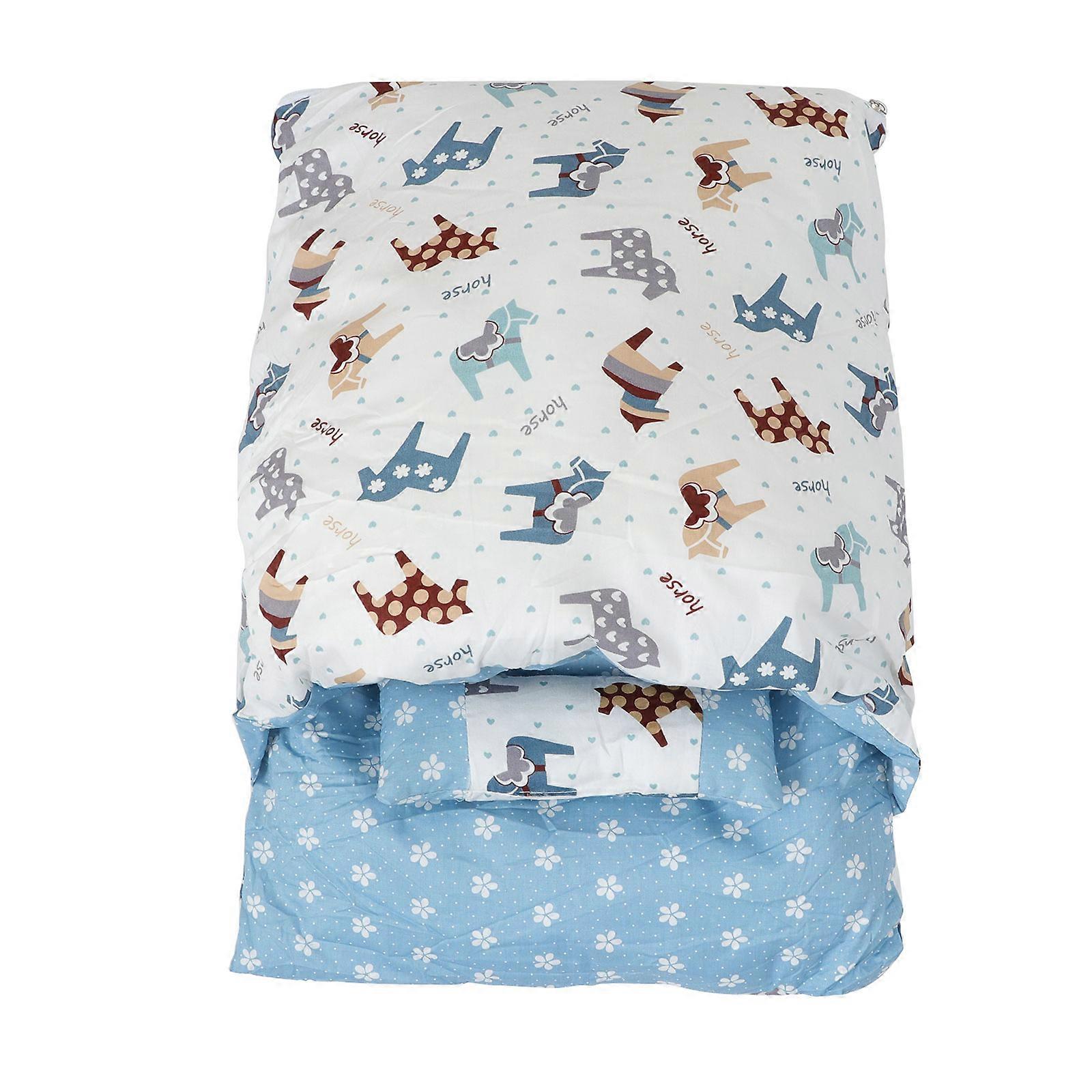 Cat Sleeping Bag Pet Nest Comfortable Sleep Travel Outside 55x40cm Blue 1Set