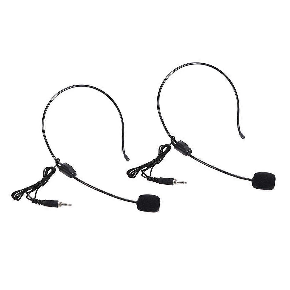 Voice Amplifier With Microphone Presenters Teaching Omnidirectional Directionality Wired Microphone 2Pcs