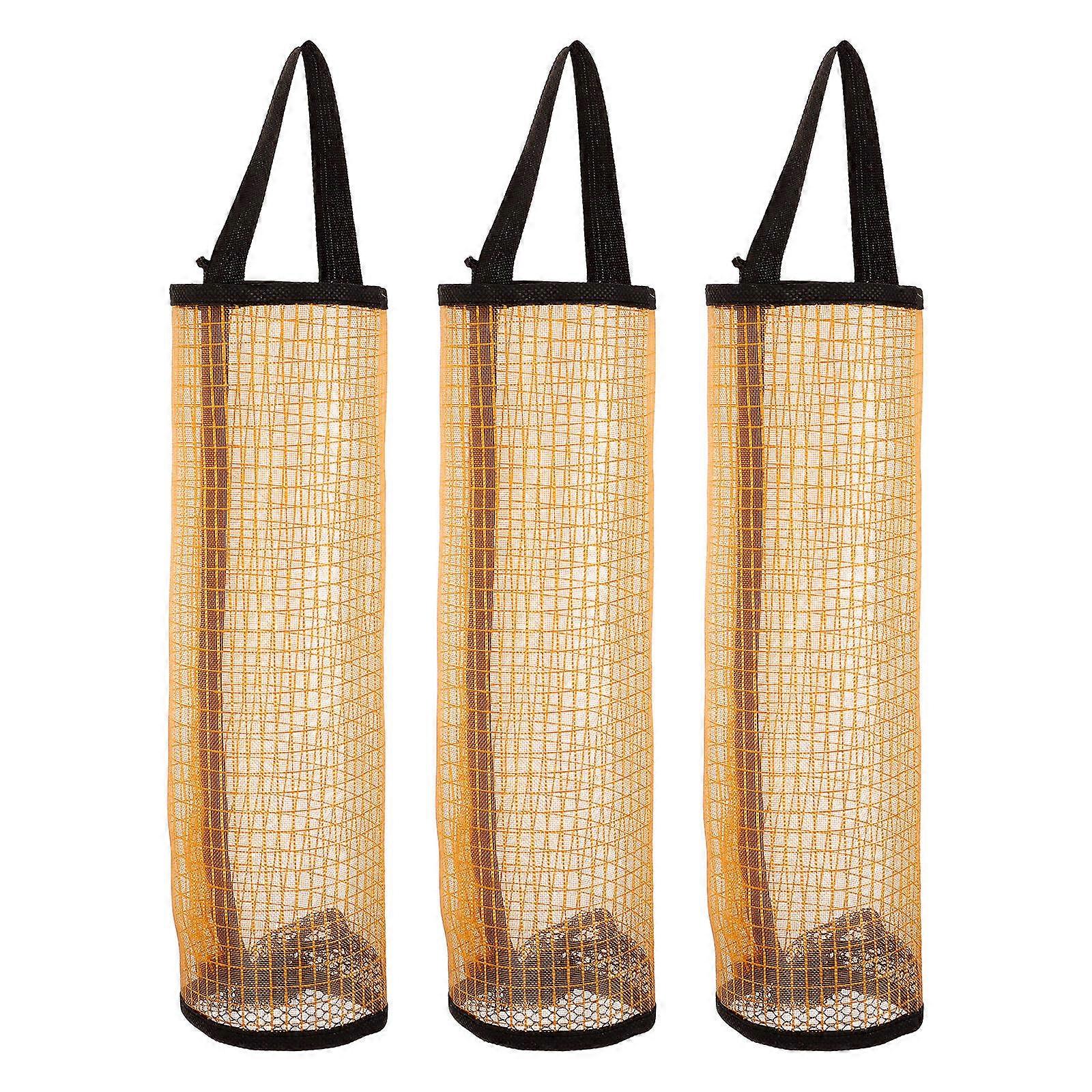 3pcs Durable Mesh Sports Bag with Hanging Design, Washable Quick Drying Storage Pouch for Tennis, Golf, Baseballs, Drawstring Closure, Convenient