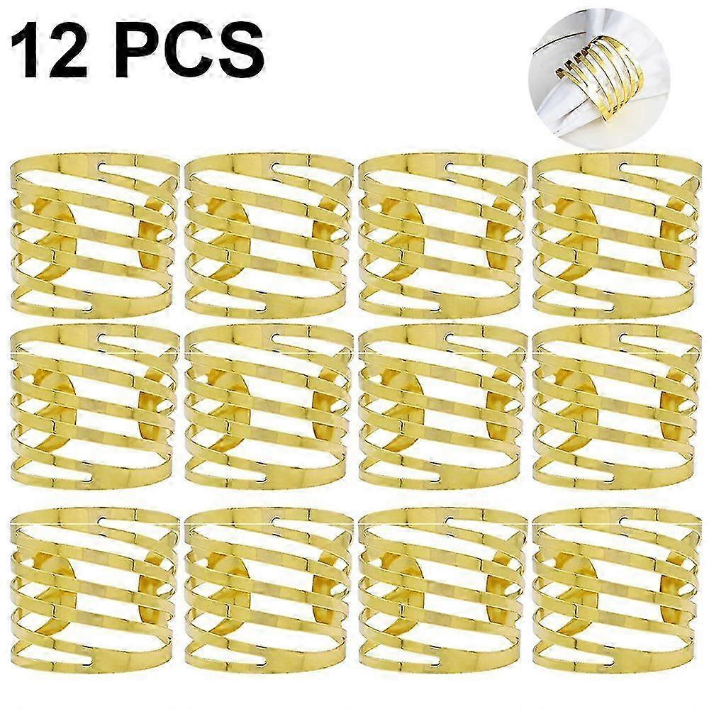 Set de 12 elegantes servilleteros con un patrón único para cubiertos, bodas, cumpleaños y Navidad