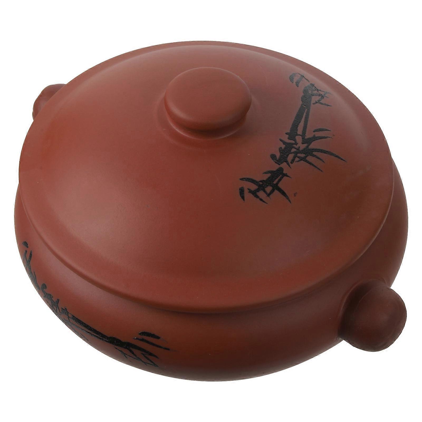 1pc Ceramic Casserole Stew Pot Kitchen Cookware for Home Use Assorted Color