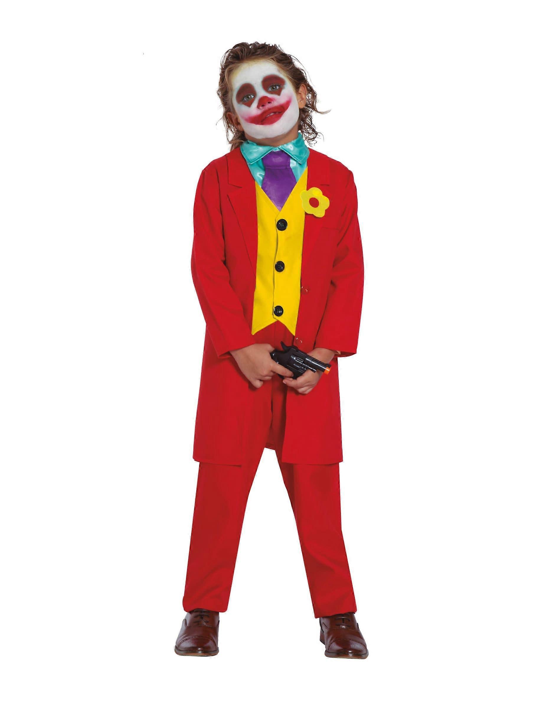 Crazy red clown disguise child