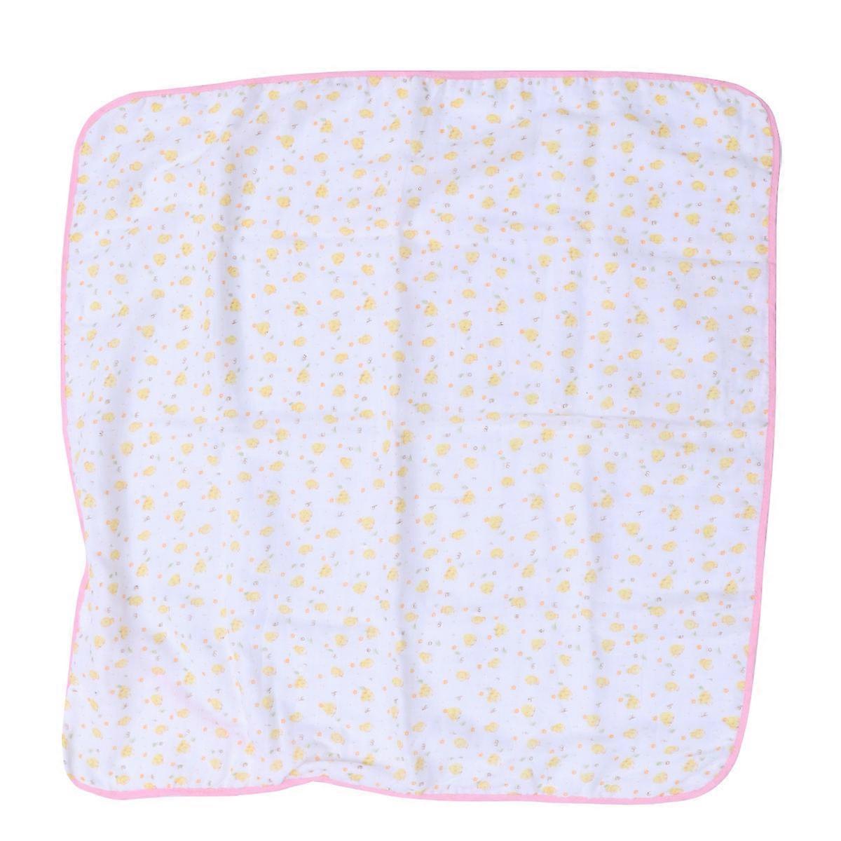 Baby Towel Cotton Bath Towel Infant Towel Soft Absorbent Pink Sideband Random Pattern 1Set