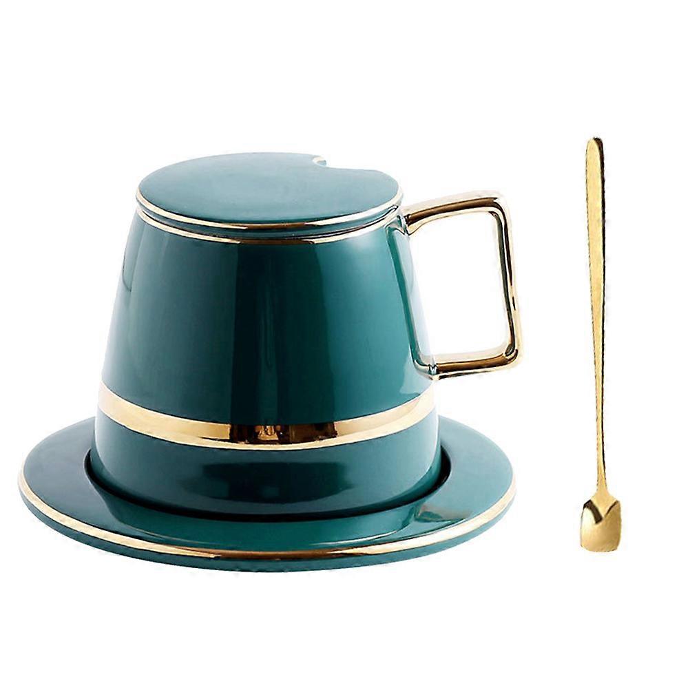 Ceramic Coffee Cup Set with Saucer – Elegant European Style Tea Mug for Home Use – Perfect Tableware for Coffee, Tea, and Juices – Great Gift for