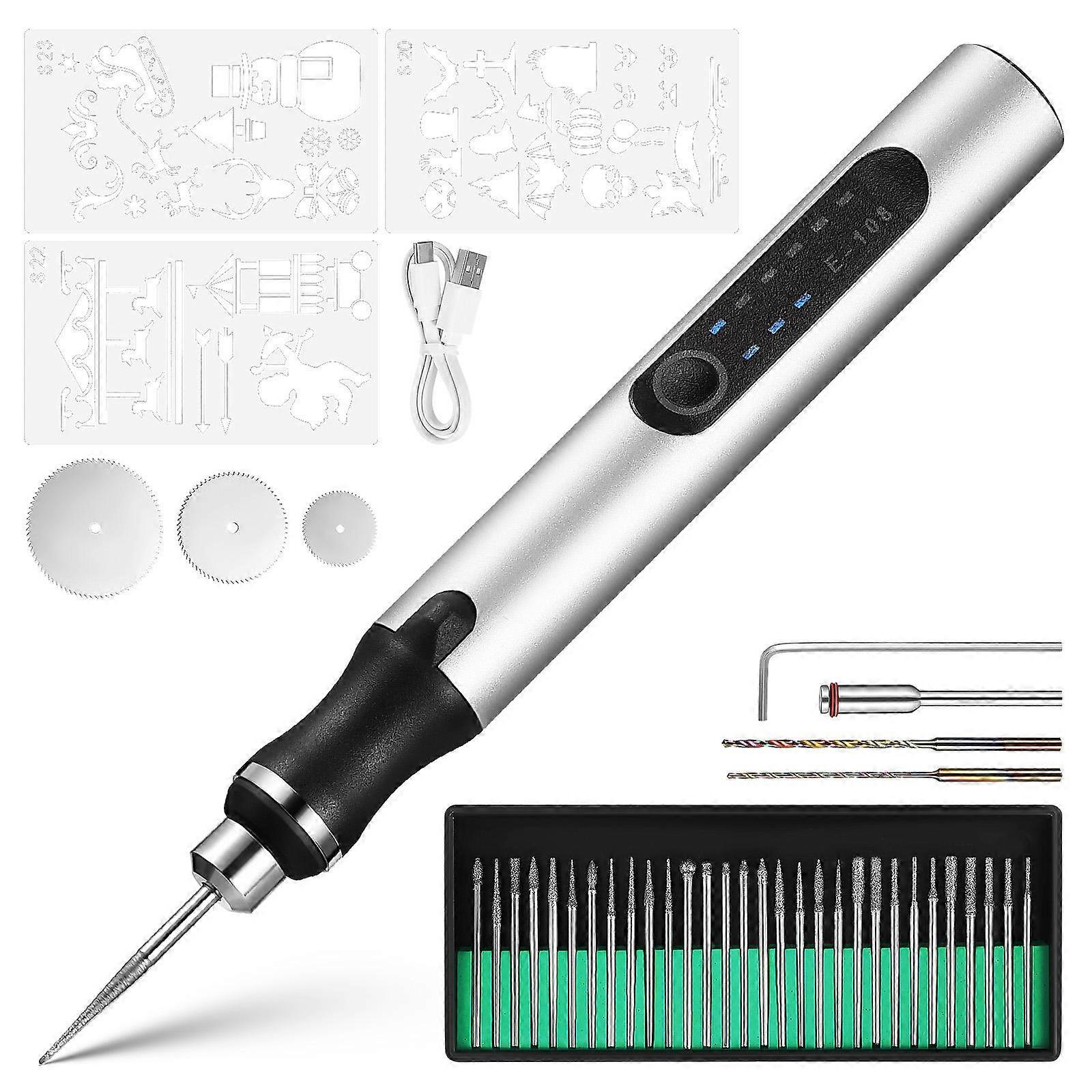 Etching Engraving Tool Mini Rechargeable Rotary Tool for Crafting Professional Engraving 1 Set