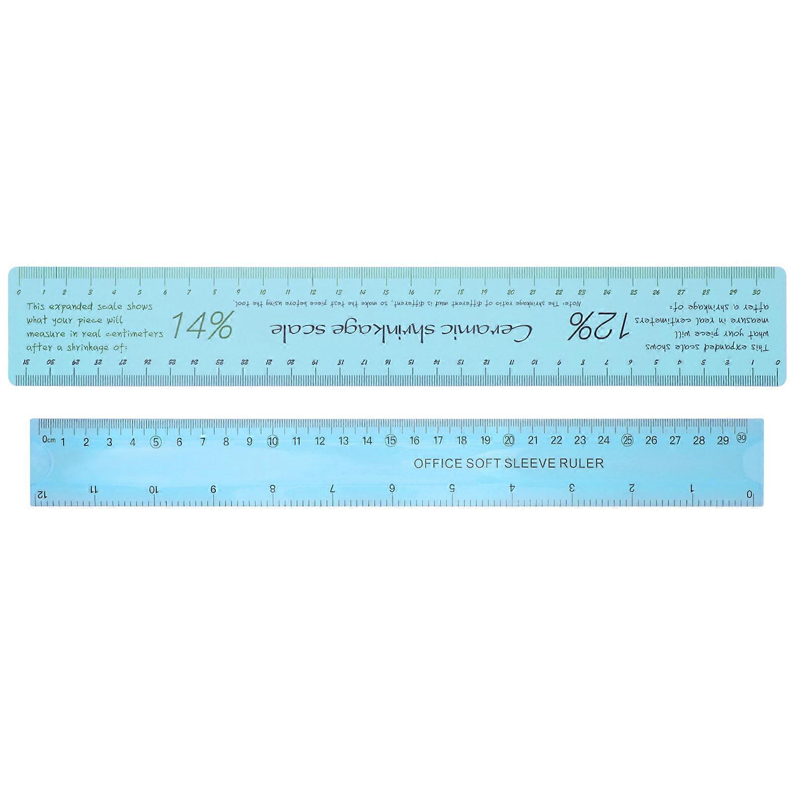 Ceramic Shrinkage Clay Ruler Multifunctional Pottery Measuring Tool Flexible Soft Ruler for Accurate Modeling Crafting Clay Sculpture
