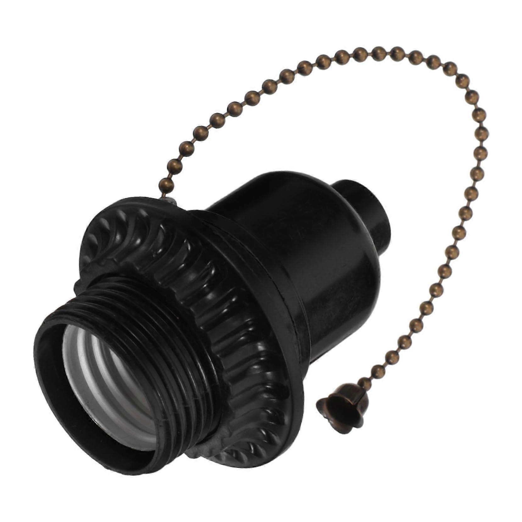 Vintage Lamp Socket with Pull Switch Retro Lamp Base for Floor Lamps Fuse Protection Compatible with Various Light Bulbs
