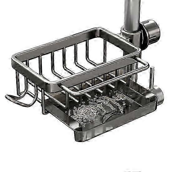 Rustproof Kitchen Sink Faucet Organizer Storage Rack - Easy to Install Multifunctional Holder for Clean & Tidy Kitchen Essentials