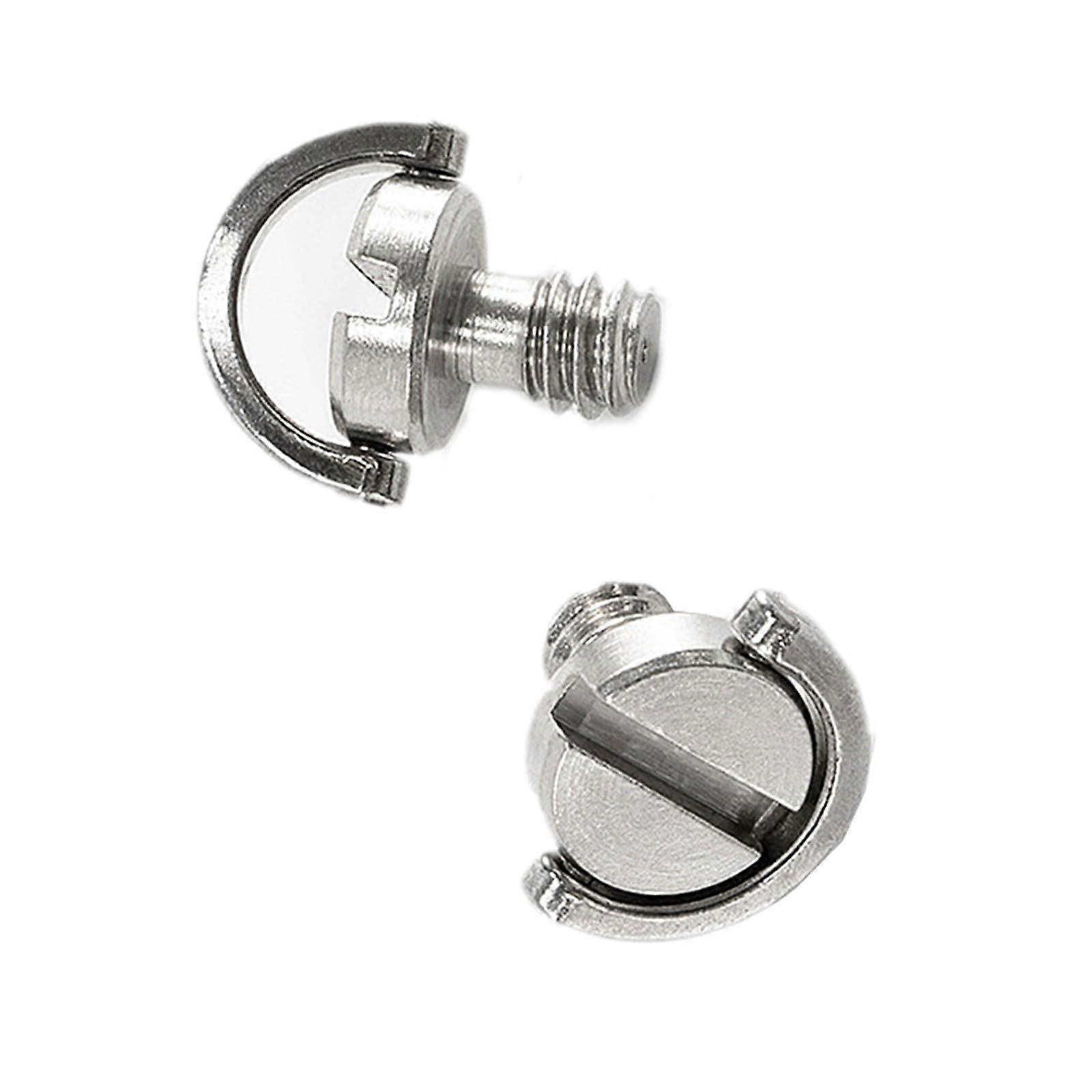 2 pieces Dring 1/4 inch tripod screw quickrelease screws for DSLR camera tripod monopod stainless steel camera