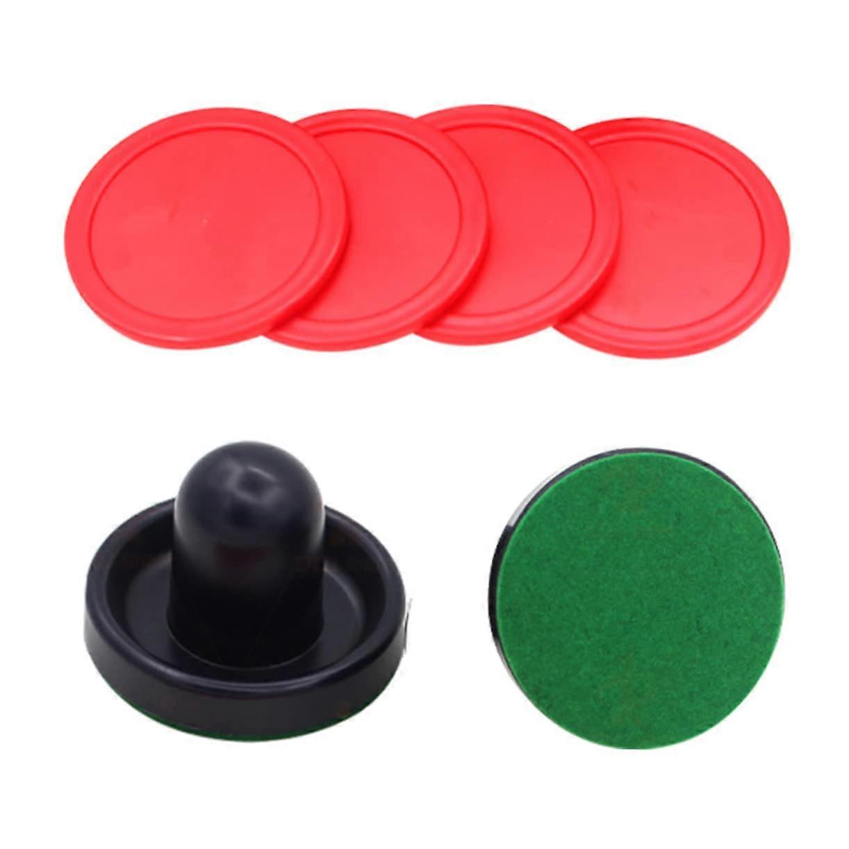 Air Hockey Pucks Set of 2, Deep Blue and Red, Durable Accessories for Table Games, Perfect for Game Room Fun