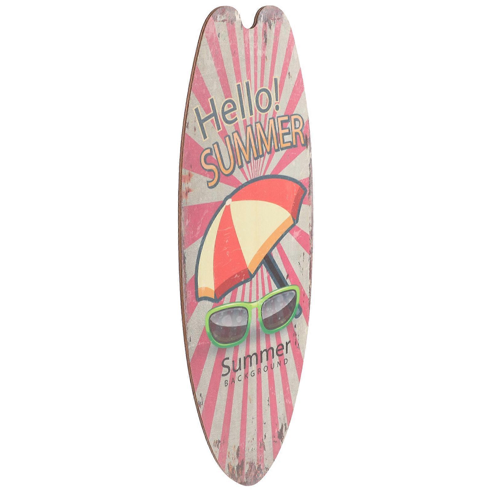 Wooden Surfboard Wall Decor for Beach Party Decorations Multi Color Smooth Surface 18.5 Inches