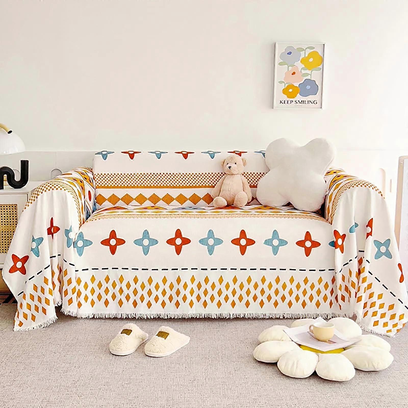 Chenille Thick Sofa Protector Soft Pet-Friendly Multi-Functional Sofa Cover Easy Care for Living Room Decor