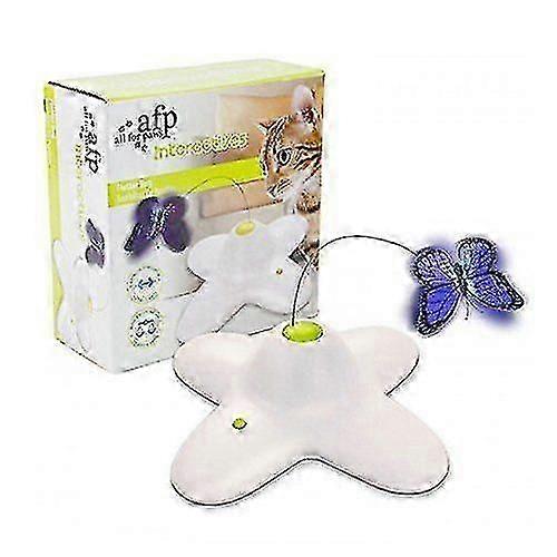 Interactive Shiny Butterfly Flutter Bug Cat Toy by All for Paws - Engaging Playtime Activity for Cats & Kittens