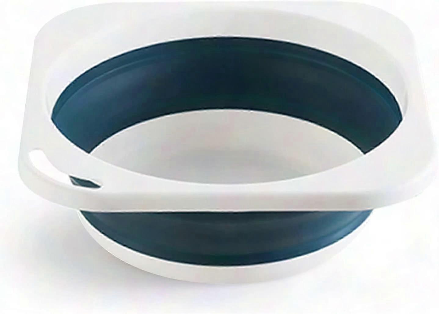 حوض غسيل قابل للطي 1.4 جالون حوض محمول قابل للطي للتخييم للسفر إلى المنزل أزرق