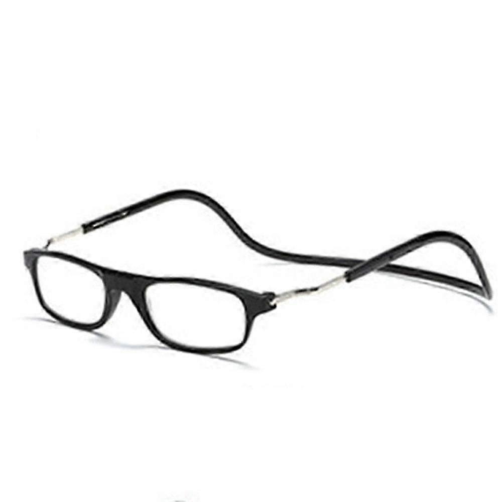 Folding Magnetic Reading Glasses with Front Click Connect Neck Chain for Seniors - Comfortable Hanging Eyewear YT4