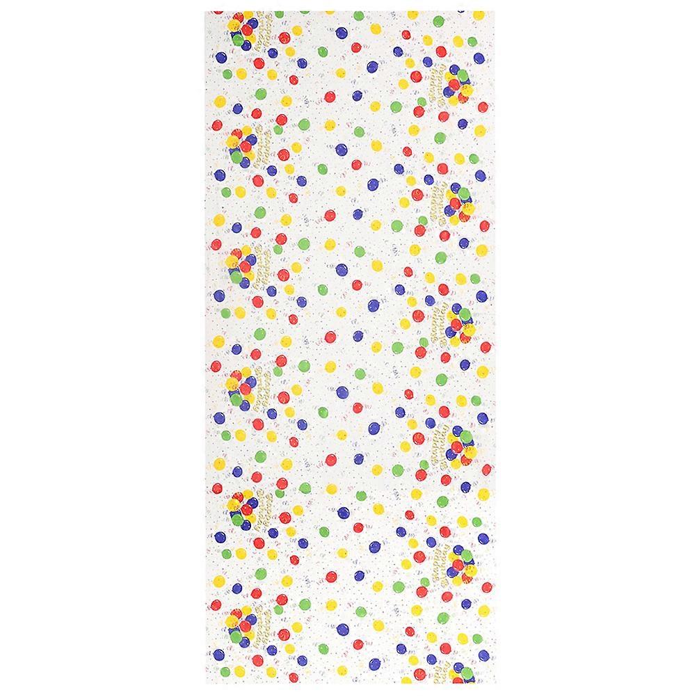 Birthday Party Tablecloth with Cartoon Balloon Print Thickened Plastic Material for Festive Gatherings