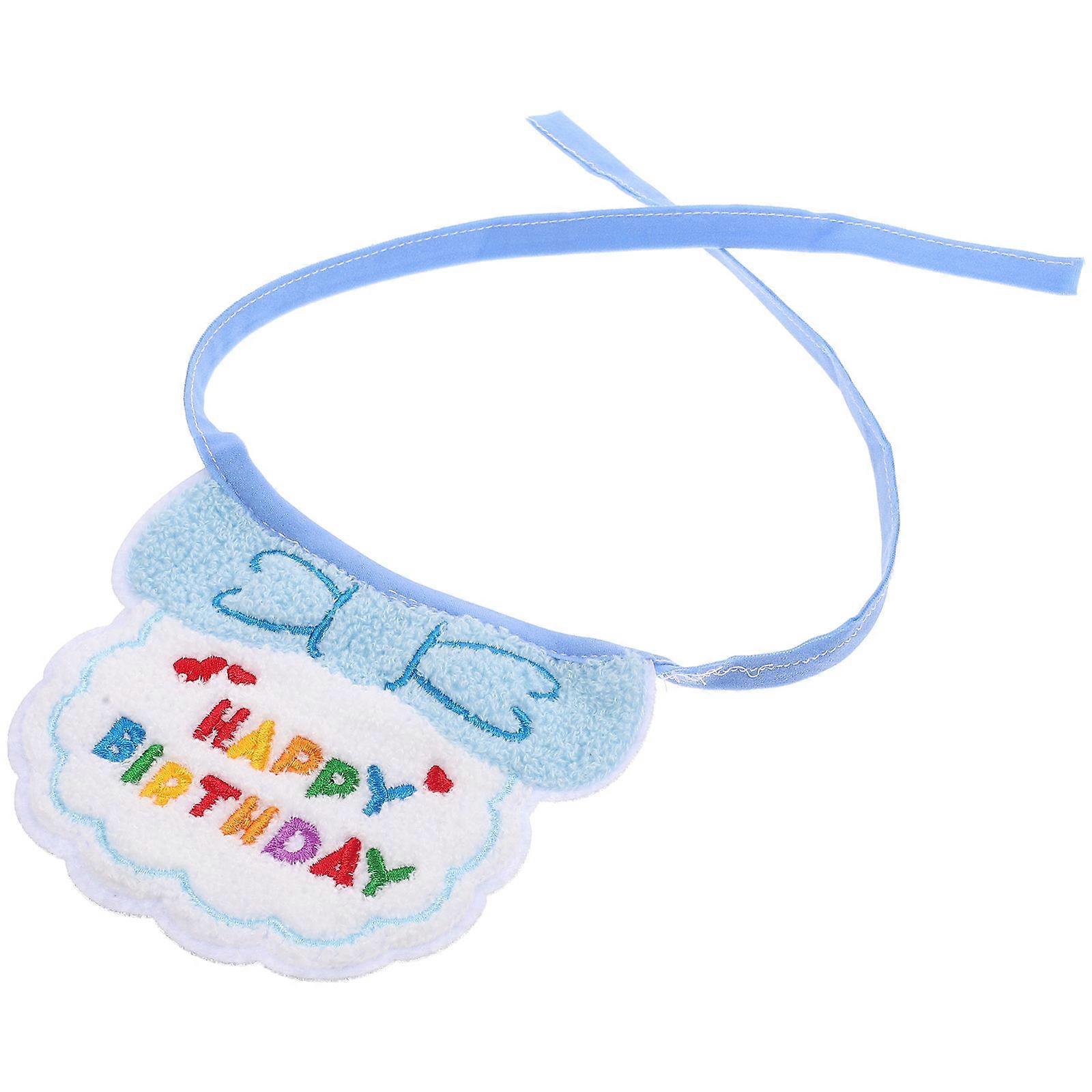 Comfortable Dog Bib Saliva Absorption Accessory For Festive Occasions 5.3×4.3×0.2in Blue 1Pcs