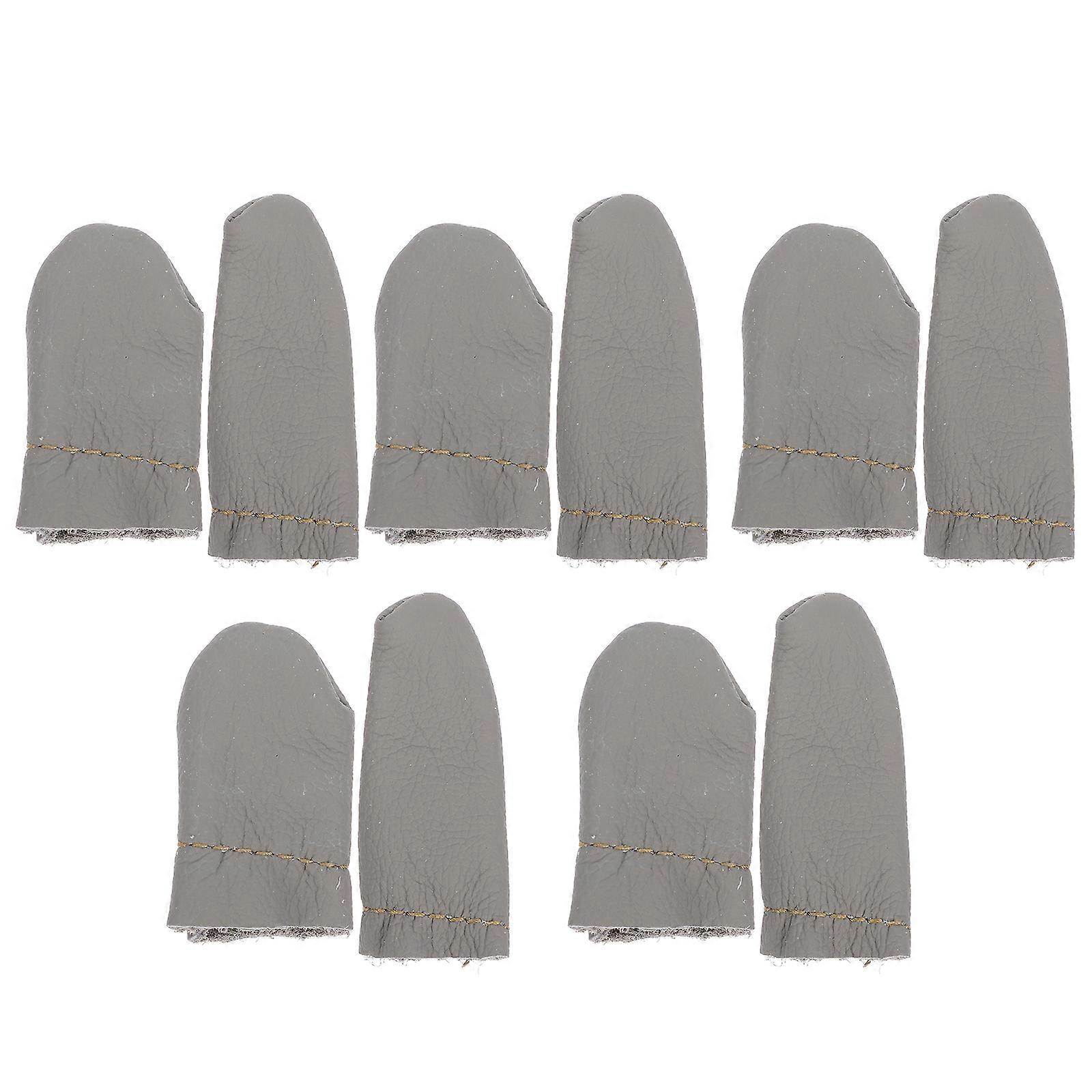 Felting Tool Leather Thimble Finger Guards For Hand Sewing Simple And Elegant Style 10Pcs