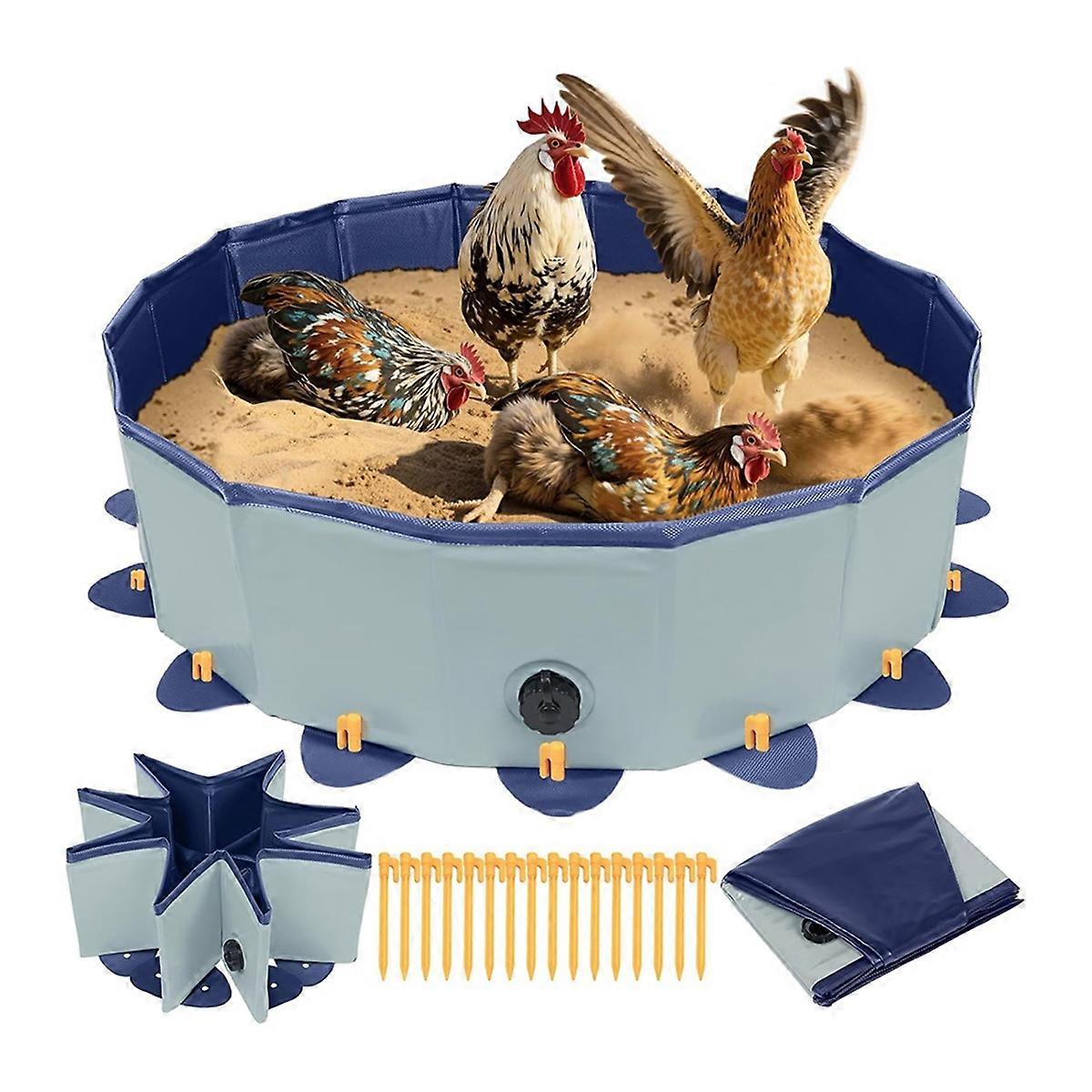 Chicken Dust Bath Tub, 31.5in D X 7.9in H Chicken Dust Bath Container