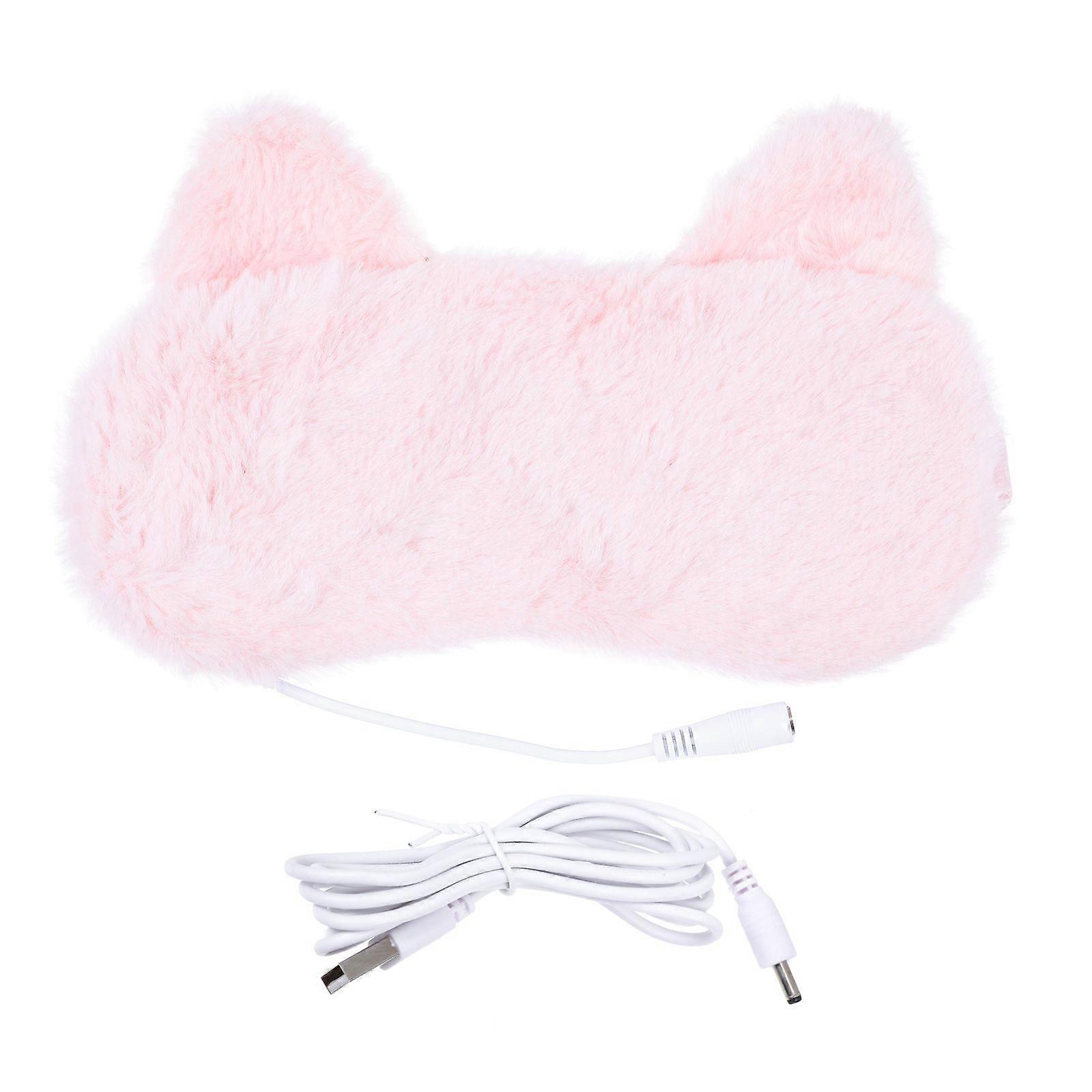 USB Heated Eye Mask Hot Compress Eye Mask Relieve Fatigue Eye Patch for Home