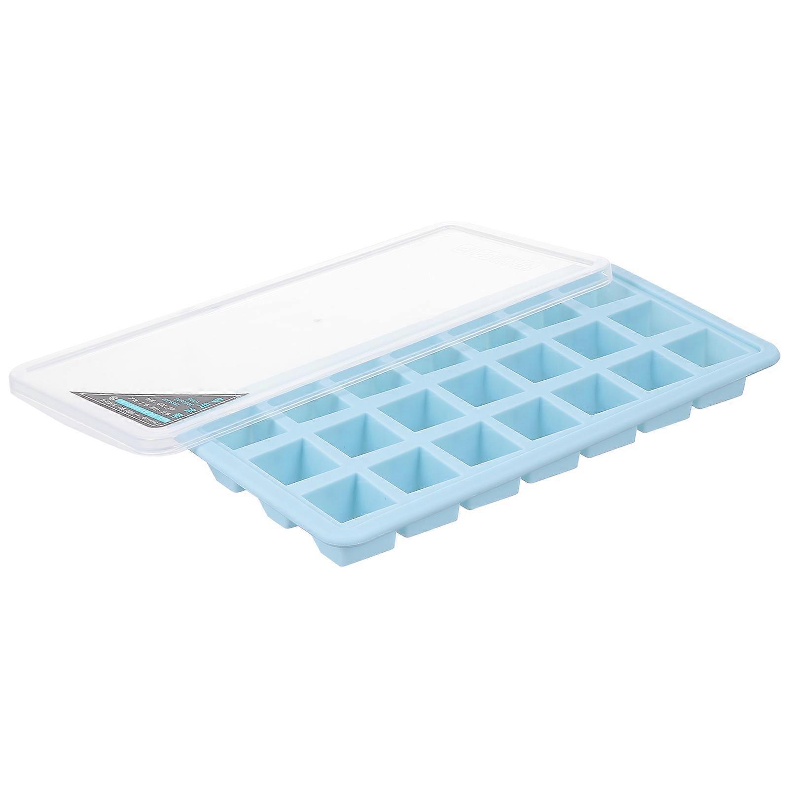 Silicone Ice Mold Grid Ice Cube Maker For Kitchen Use Square Grid Design 27X13Cm Preventing Spillage 1Set