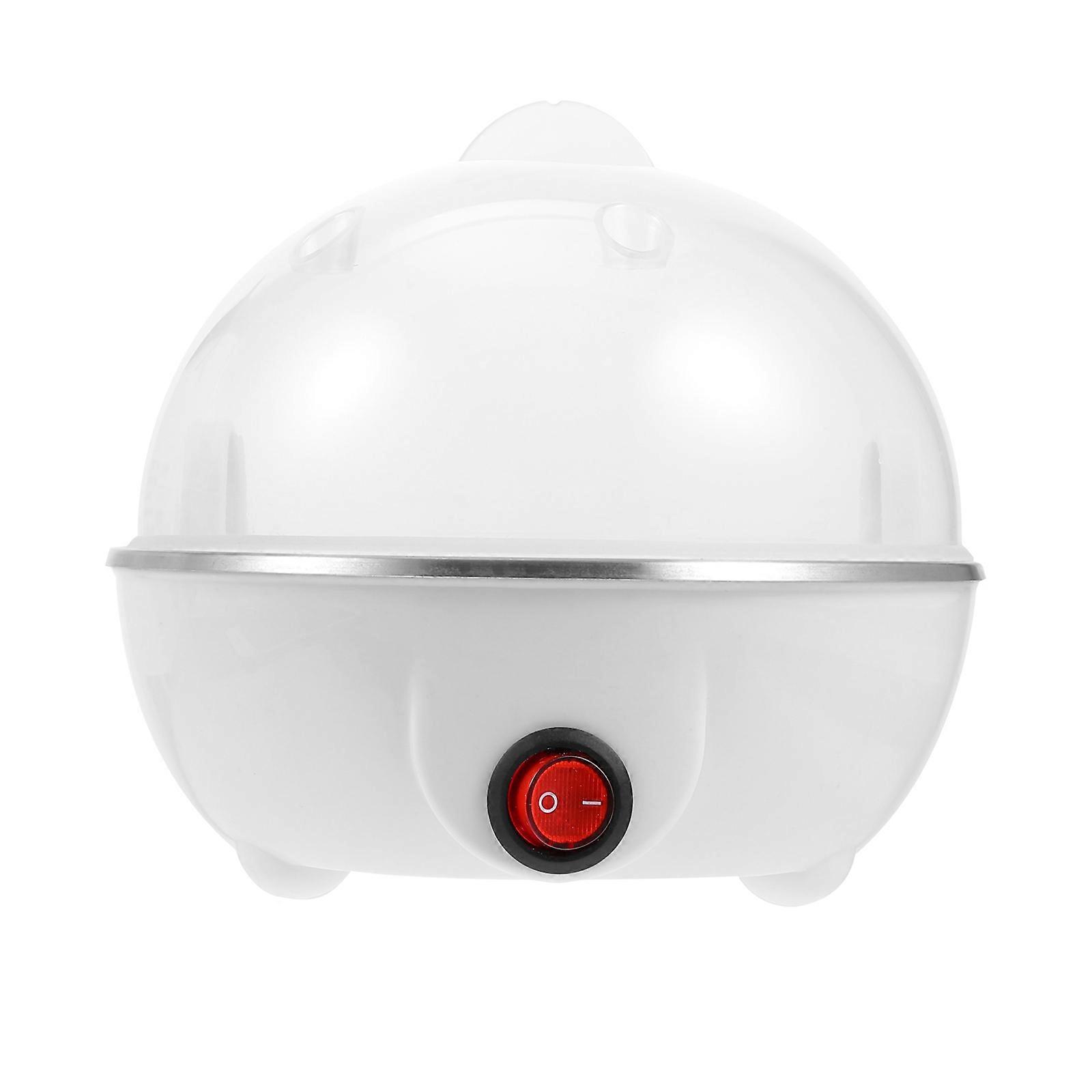 White Plastic Egg Steamer for Kitchen Use Safe and Convenient 7 Eggs Capacity
