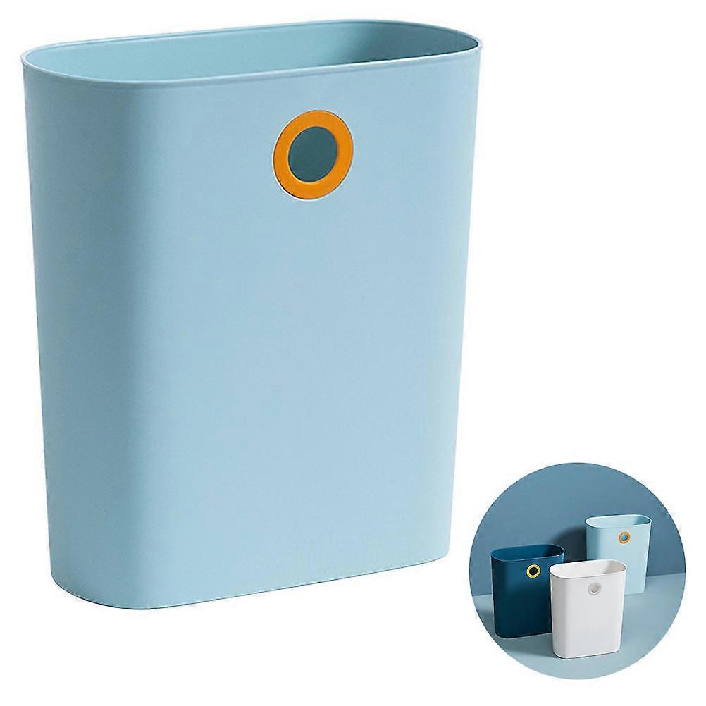 1Pc Hanging Garbage Bin Trash Can Waste Rubbish Container Storage Garbage Box Waste Organizer for Kitchen Cabinet Living Room (Light Blue)