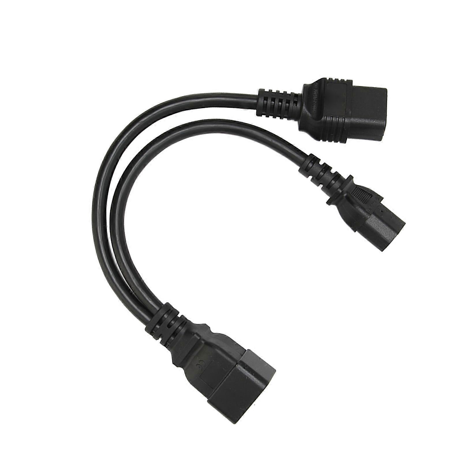 IEC320 C19 IEC320 C13 to IEC320 C20 Power Cord Professional Standard Y Splitter Cable for Computer HDTV Monitor 
