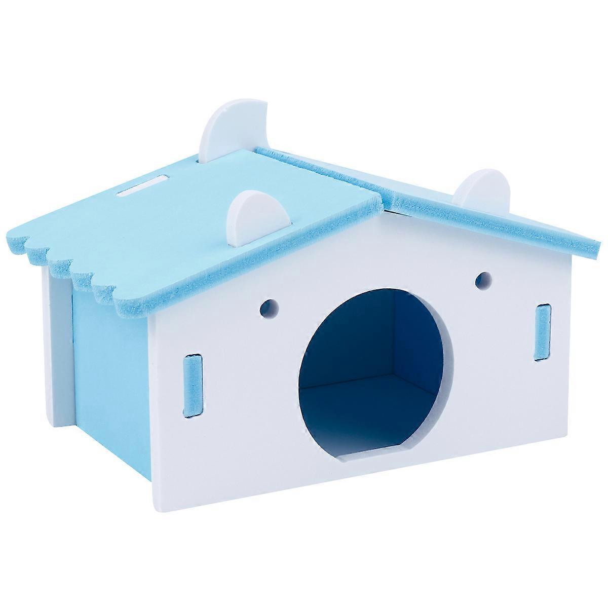 Durable Hamster House Nest for Pet Use Blue Breathable and Lightweight Ecological Design