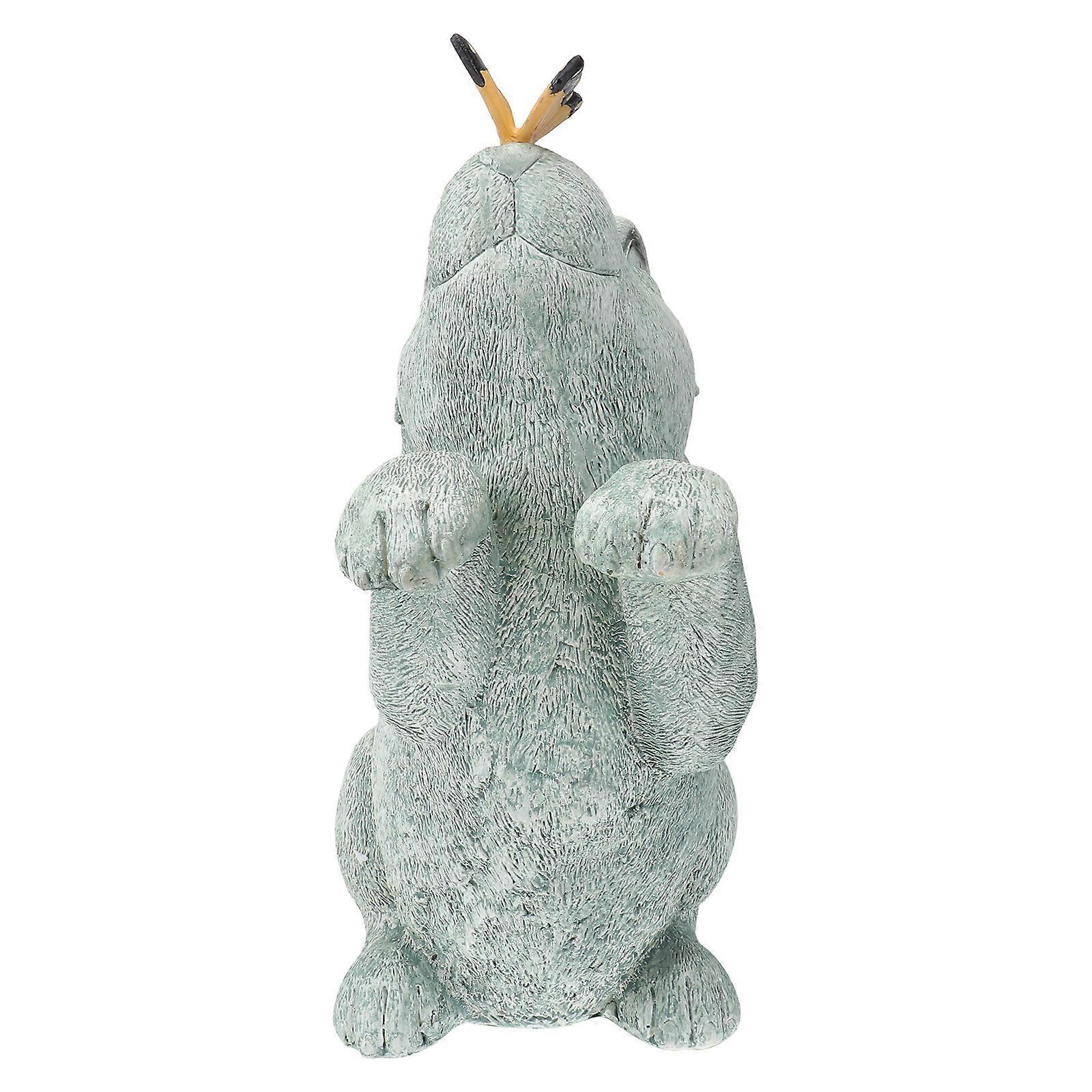 Vivid Rabbit Shape Garden Ornament Figurine Year-Round Decor Assorted Color 1Pc