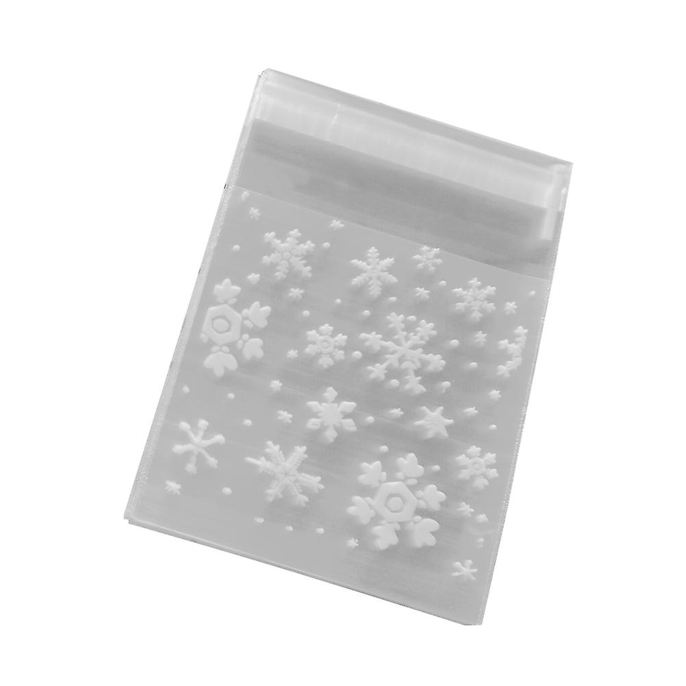 Clear Snowflake Candy Wrapping Bags 200Pcs Ideal For Special Celebrations Such As Christmas Birthdays Offering Self-Adhesive Convenience