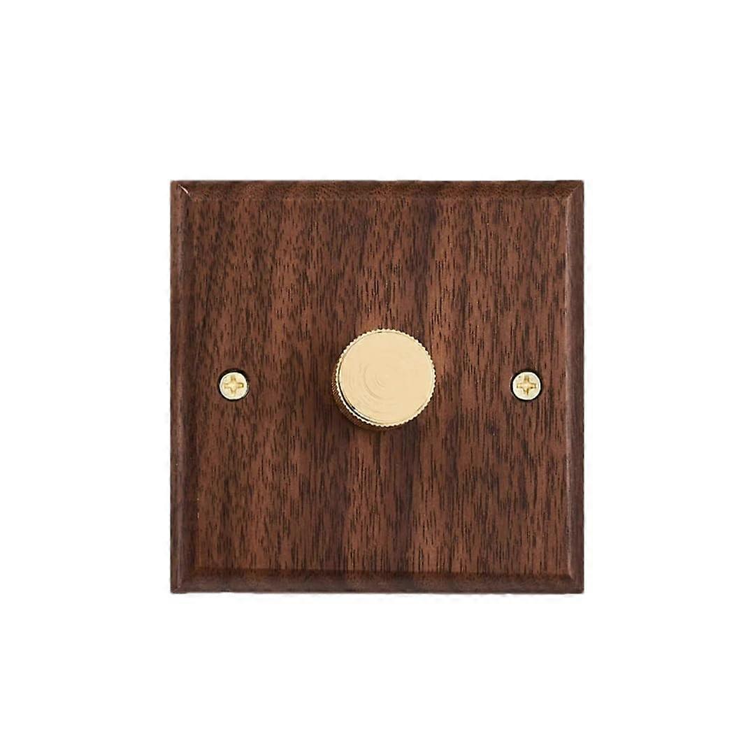 Black Walnut Rocker Switch for Light Vintage Brass Panel UK Double USB Wall Socket Retro Style Speed Switch