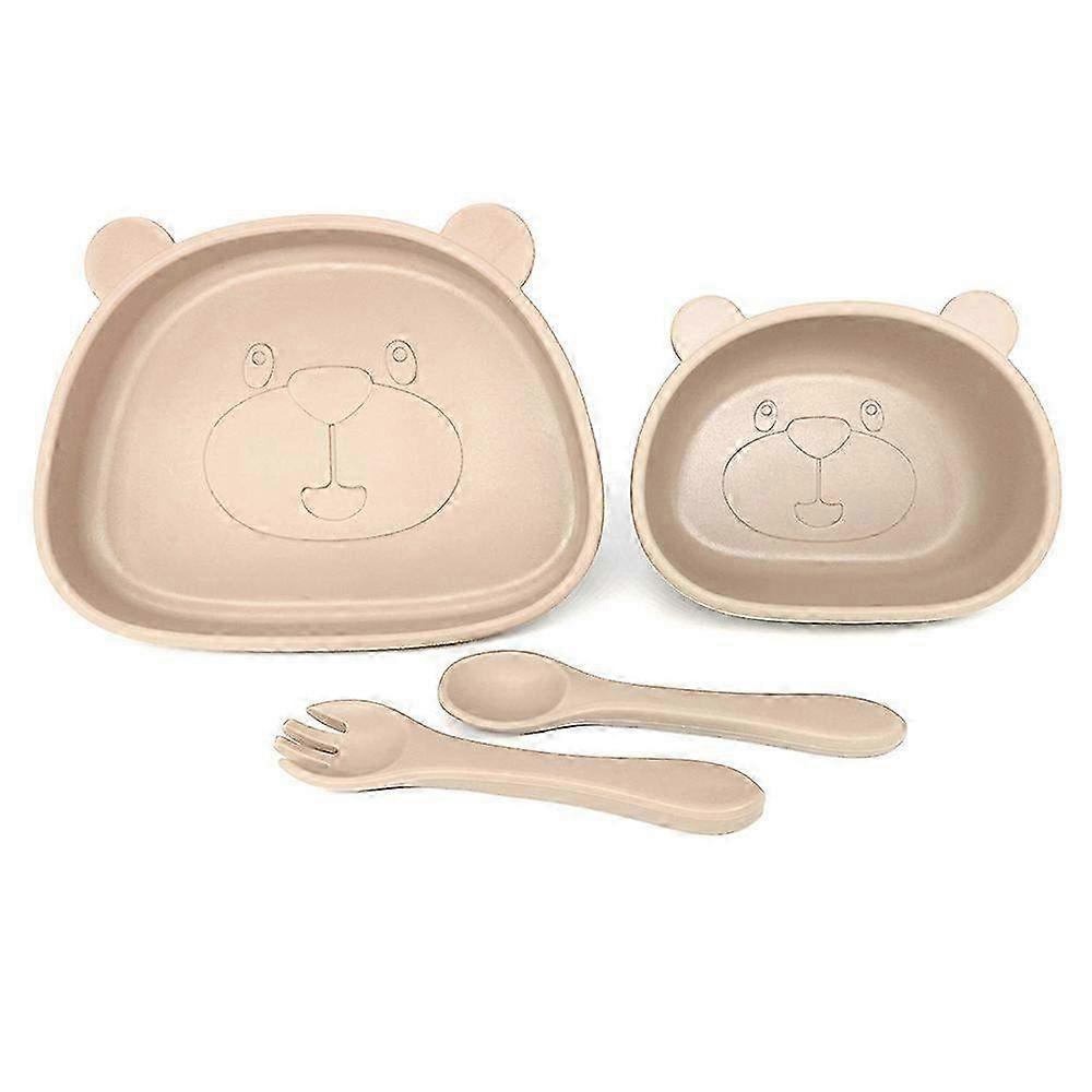 キッズシリコンアニマルサクションプレートセット、吸引ベビーボウル&ベビースプーン付き - 幼児のための楽しい食器&食事の冒険