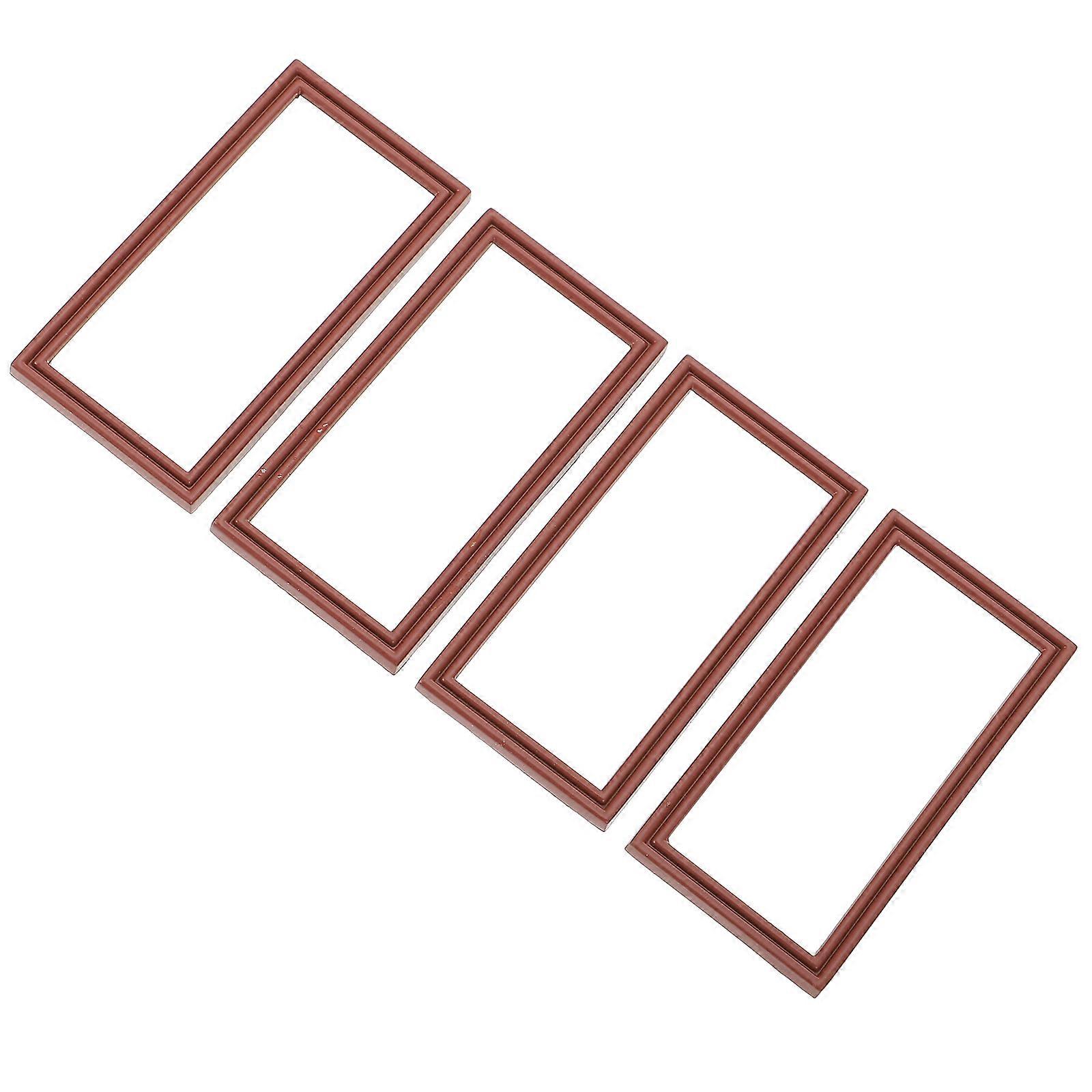 4pcs Mini Metal Photo Frame Alloy Art Display Frame for Miniature House