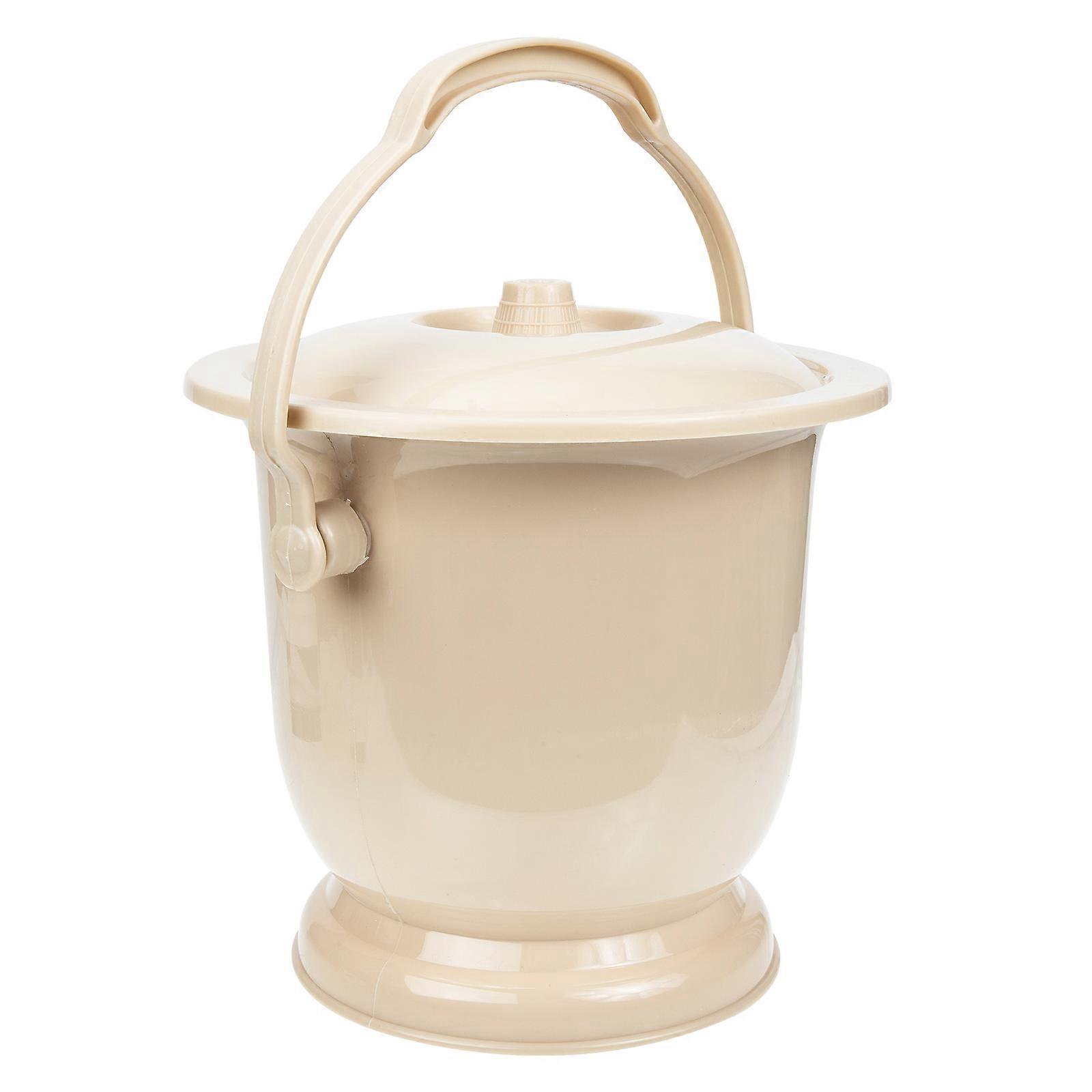 Plastic Urinal for Home Use with Lid to Isolate Odors Durable and Drop Resistant Light Yellow
