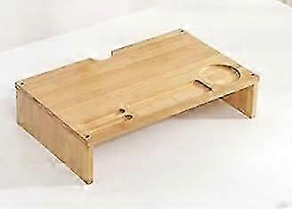 Bamboo Monitor Stand with Desk Organizer for Home Office Setup
