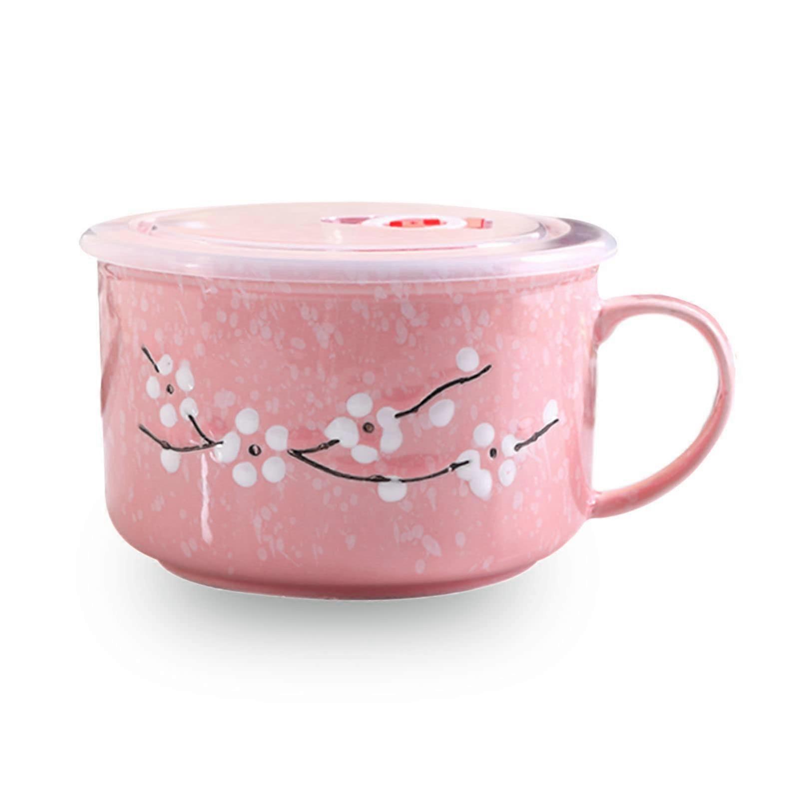 Microwave Soup Bowls with Lid, Pink 800ml/28oz