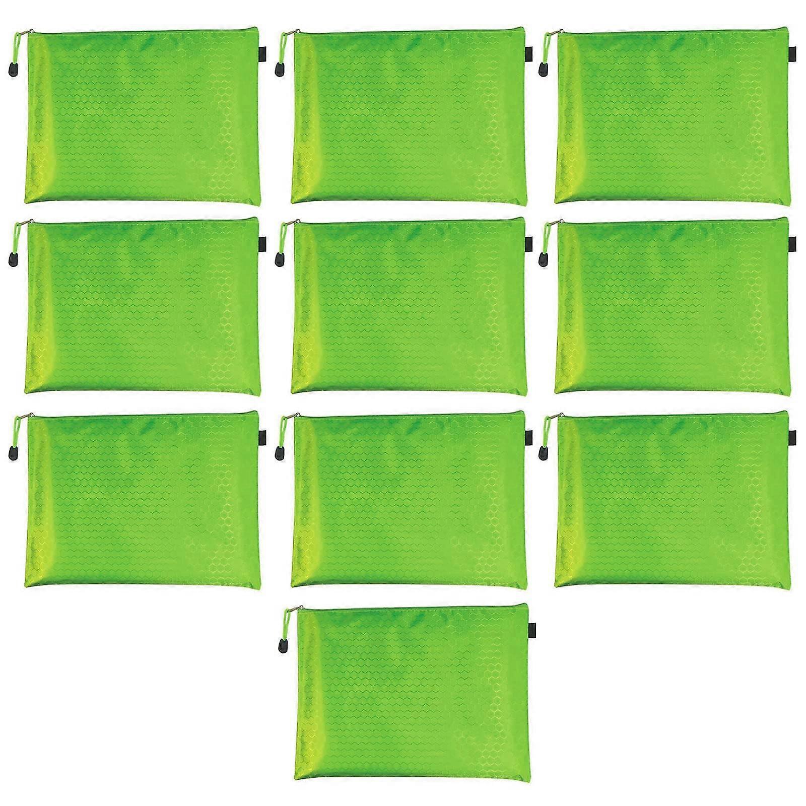 Heavy Duty Waterproof Letter Size Mesh Bag Document Organizer A4 Zipper File Bag Zipper Document Folder Organizer Bag 10 Pack B8 (10x13) Color6