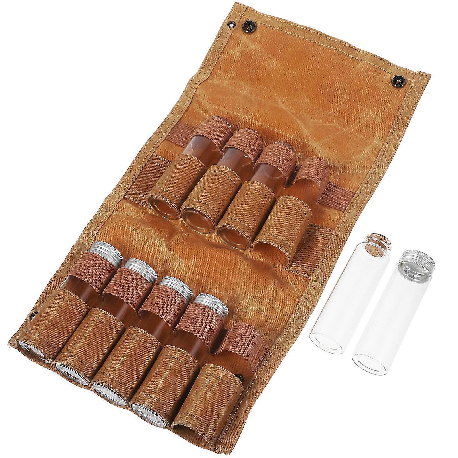 Outdoor Travel Spice Holder Portable Spice Container For Camping And Hiking With Brown Color And Rectangular Shape 1 Set