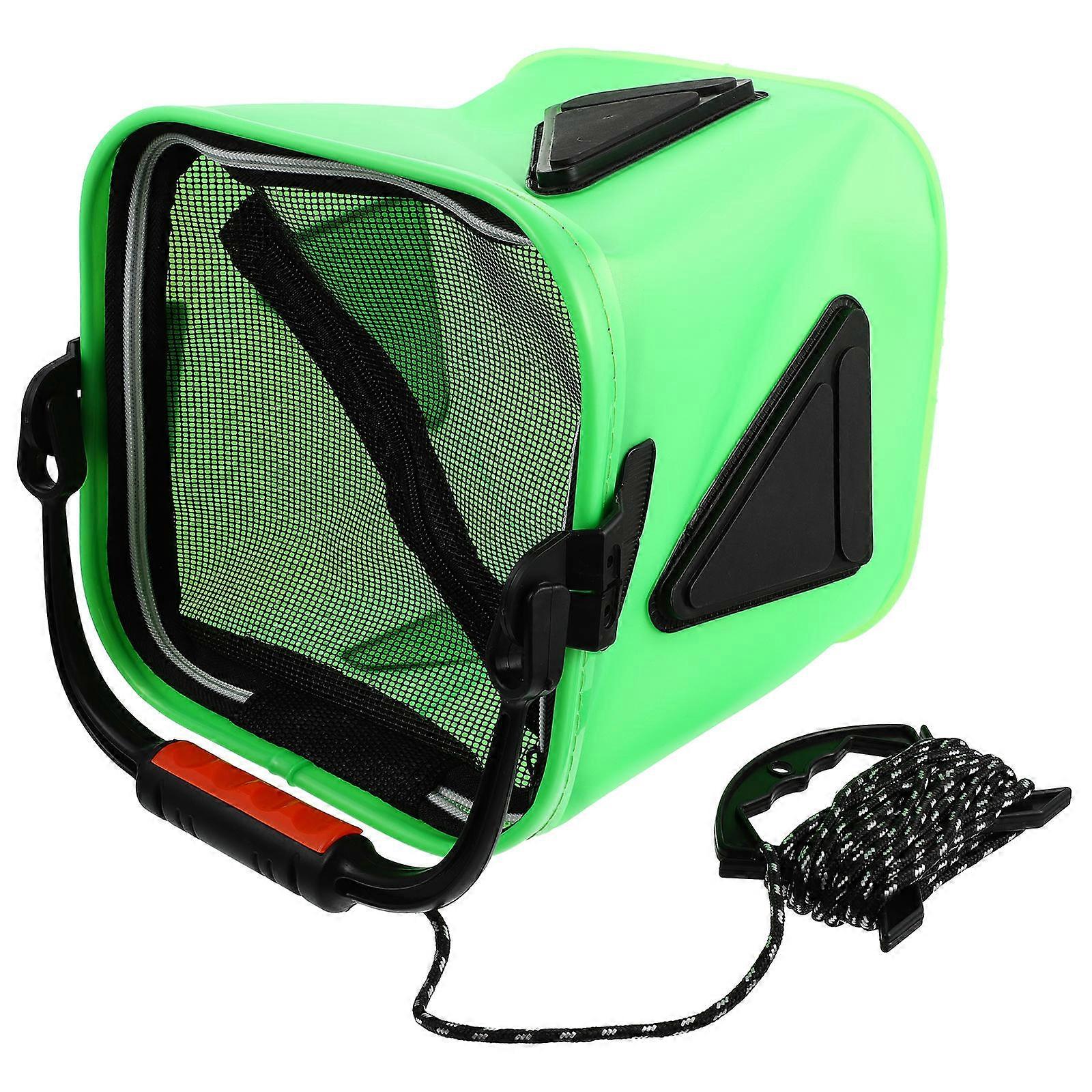 Folding Fishing Pail For Camping And Boating With Foldable Design And Waterproof Feature 1Pack