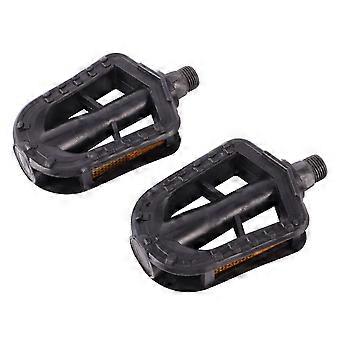1 Pair Ultralight Kids Pedals Anti-slip Rubber Pedals Safety Children Cycling Pedals (Black)