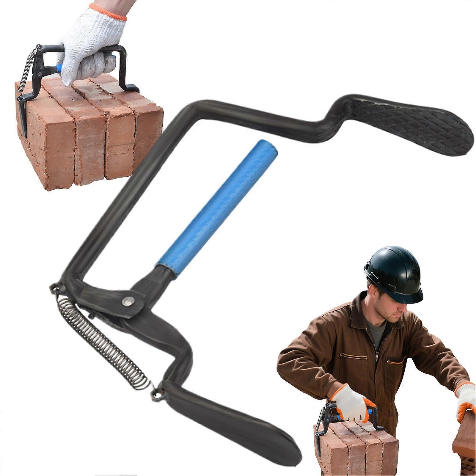 Portable Brick Tongs, Sturdy Steel Brick Carrier for Bricks Construction Site Carrying Tool for Home Renovation and Small Building Projects