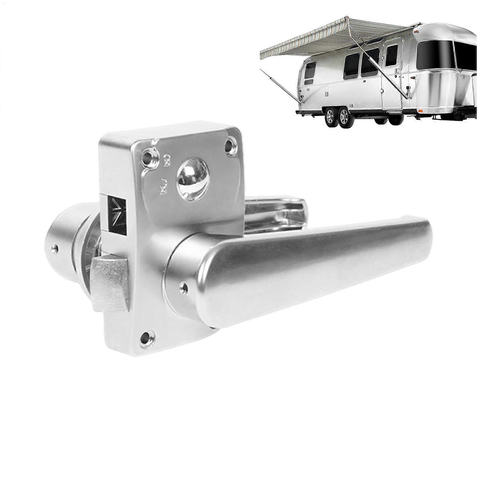 Door Lock Bolt for Caravan Trailer | Replacement Part for Toilet Lock, Entry Door Latch, Rust-Resistant RV Accessory, Silver 0100467