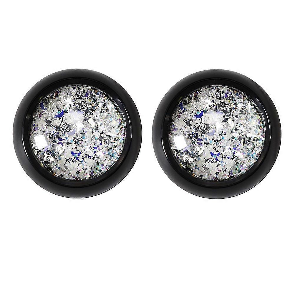 Eye Charms for Nails Shiny Diy Sequins Star Moon Paillettes Assorted Color for Manicure 2sets