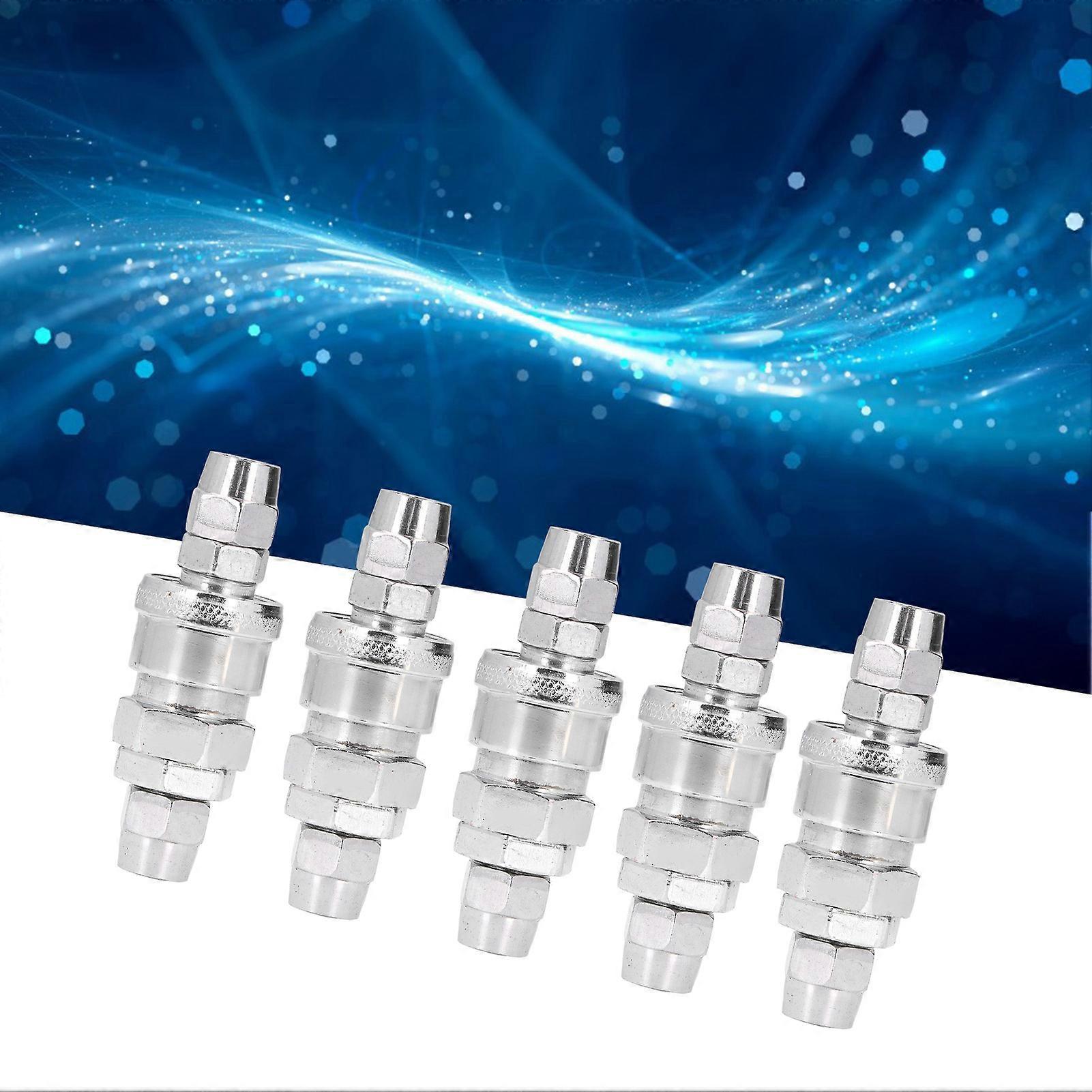 5 Sets Air Coupler Nickel Plated SS Pneumatic Quick Connect Kit