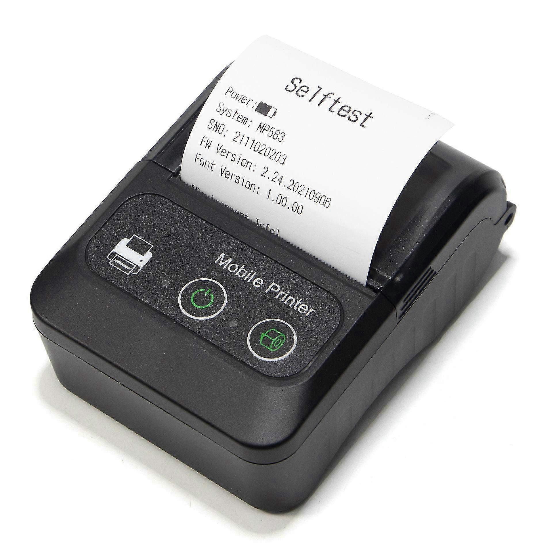 Wireless Mini Bluetooth Receipt Printer for POS, Portable ESC/POS Thermal Printer Compatible with Android iOS Devices