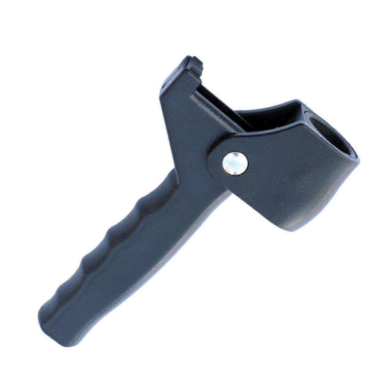 Practical walking stick handle, ergonomic, black, lightweight, compact for seniors.