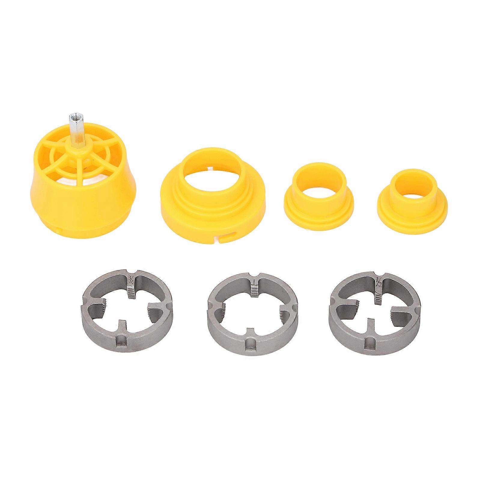 PVC Thread Maker Tool, 6PCS Set 1/2in 3/4in 1in Electric Hand Drill Pipe Threader Plumbing Manual Hand Tool