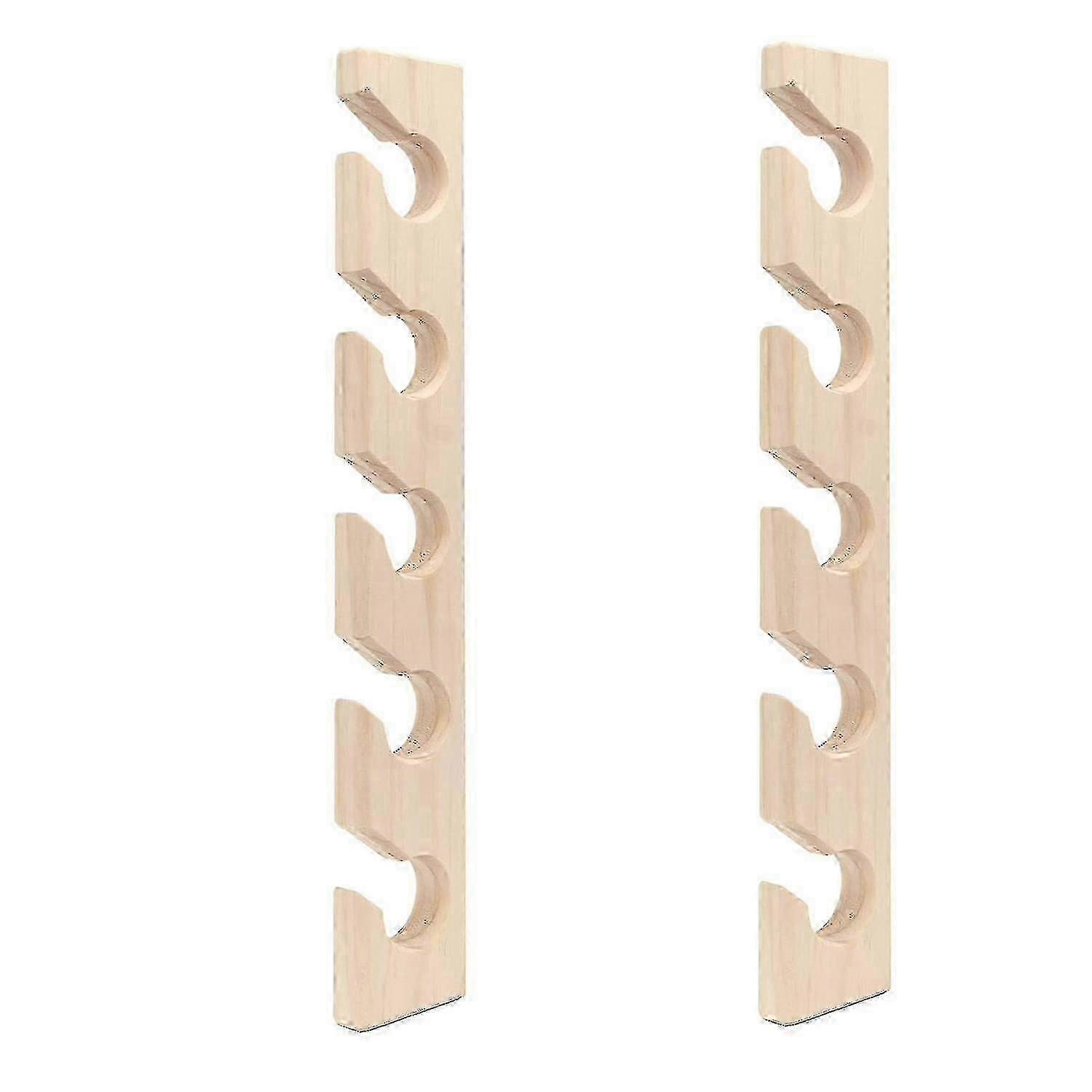 2-Pack Wooden Wall-Mounted Hat Racks - Space-Saving Baseball Cap Organiser