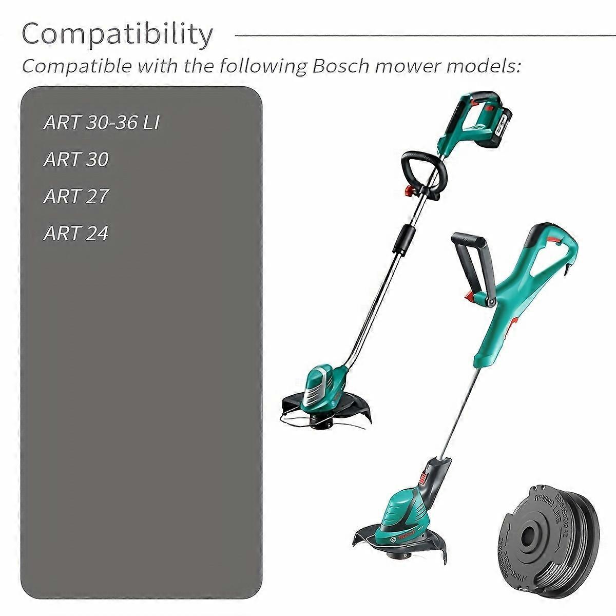 1 Set For Bosch 6PCS Lawn Mower Trimmer Spools 9 + 1 Protection Cap 1600A00X61, 1600A00DU0, F016L724